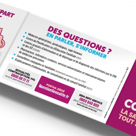 Contracept®. Réglette 4 volets format poche