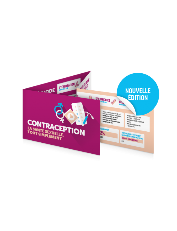 Contracept®. Réglette 4 volets format poche