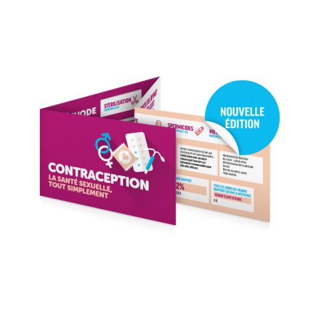 CONTRACEPTION, SANTÉ SEXUELLE… Bien connaître les indispensables. Contracept®. Réglette 4 volets format poche