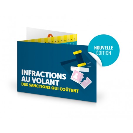 INFRACTIONS AU VOLANT. Des sanctions qui coûtent. Code Route® Auto. Réglette 3 volets format poche