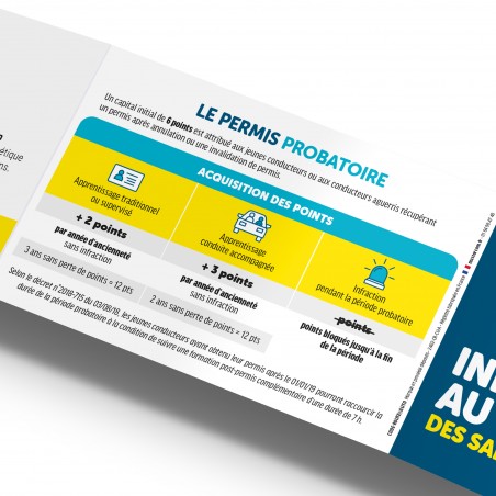 Code Route® Auto. Réglette 3 volets format poche