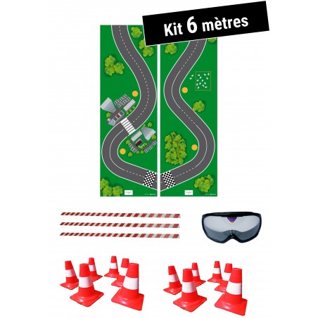 Kit Simularoute® 6 mètres. Parcours pédagogique pour ateliers de prévention Alcool, Drogues ou Fatigue