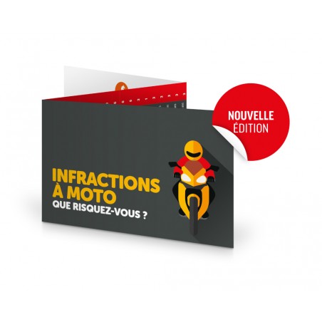 Code Route® Moto. Réglette 3 volets format poche