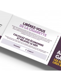 OBJECTIF ZÉRO FUMEUR. Sensibiliser, Responsabiliser. Stop Tabac® Économies. Réglette 3 volets format poche