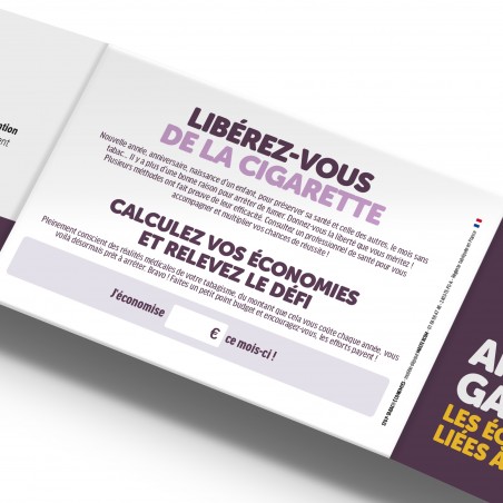 OBJECTIF ZÉRO FUMEUR. Sensibiliser, Responsabiliser. Stop Tabac® Économies. Réglette 3 volets format poche