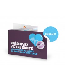 Stop Tabac® Santé. Réglette 3 volets format poche