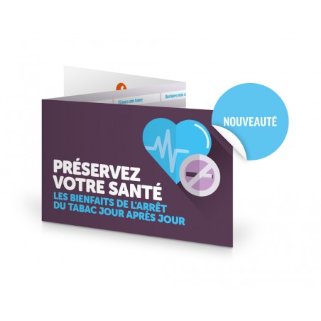 Stop Tabac® Santé. Réglette 3 volets format poche