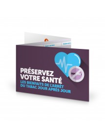 Stop Tabac® Santé. Réglette 3 volets format poche