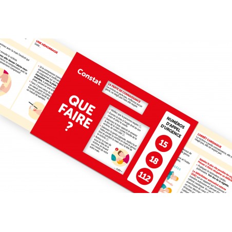 URGENCE - PREMIERS SECOURS. Ces comportements qui peuvent sauver des vies. Réglette Urgencia®