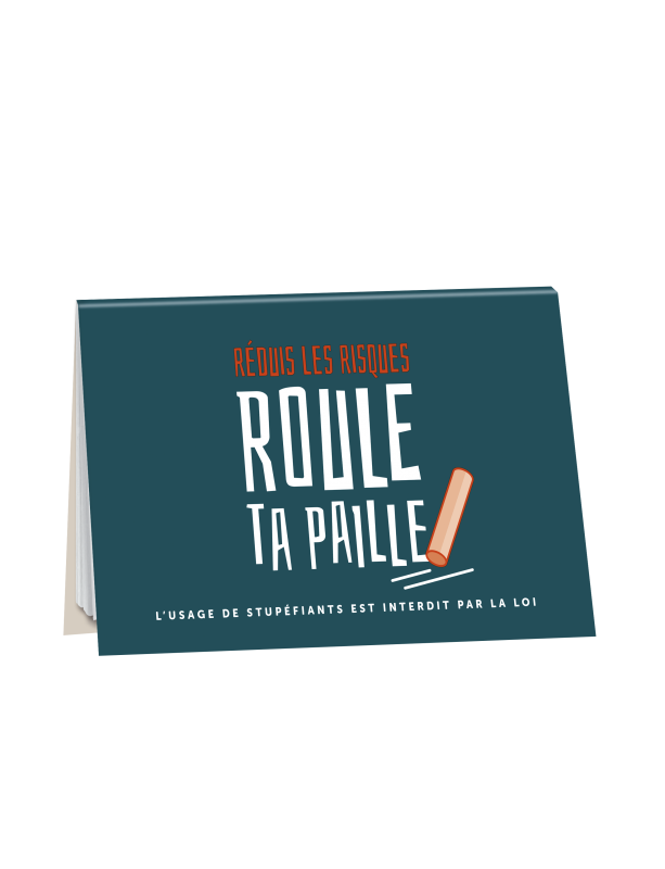 LES RISQUES DU SNIFF. Pailles à usage unique. Carnet "Rouletapaille"