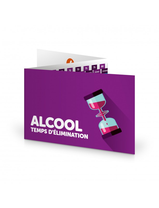 ALCOOL. Combien de temps pour l'éliminer ? Zéro-Cinq® Élimination. Réglette 3 volets format poche