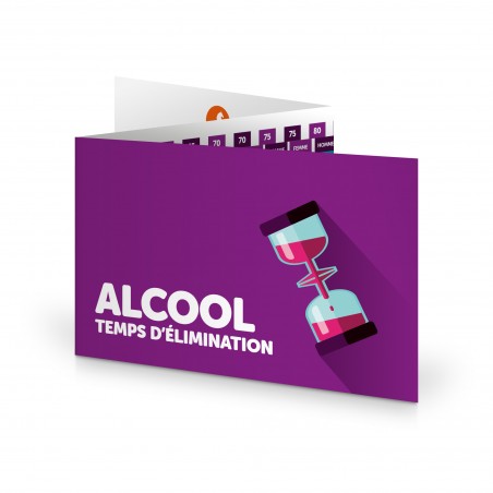 ALCOOL. Combien de temps pour l'éliminer ? Zéro-Cinq® Élimination. Réglette 3 volets format poche