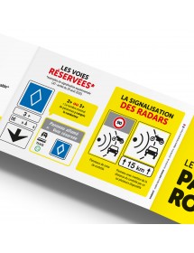 LE GUIDE DES PANNEAUX ROUTIERS. Testez vos connaissances ! Panoroute®. Réglette 3 volets format poche