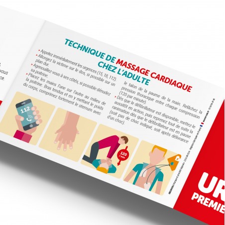 URGENCE - PREMIERS SECOURS. Ces comportements qui peuvent sauver des vies. Réglette Urgencia®