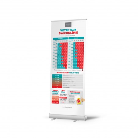 Roll-up personnalisable Zéro-Cinq® avec impression haute définition de votre logo