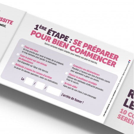 TABAC. ENCOURAGER L'ARRÊT, ACCOMPAGNER LE SEVRAGE. 10 leviers de motivation à l'arrêt. Réglette StopTabac® Motivation