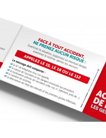 Urgencia® Route. Réglette 3 volets format poche