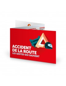 Urgencia® Route. Réglette 3 volets format poche