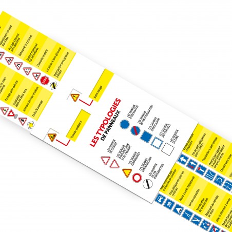 LE GUIDE DES PANNEAUX ROUTIERS. Testez vos connaissances ! Panoroute®. Réglette 3 volets format poche